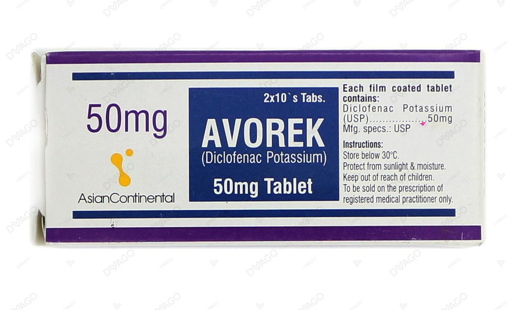 Avorek Tablets 50mg (1 Strip = 10 Tablets)