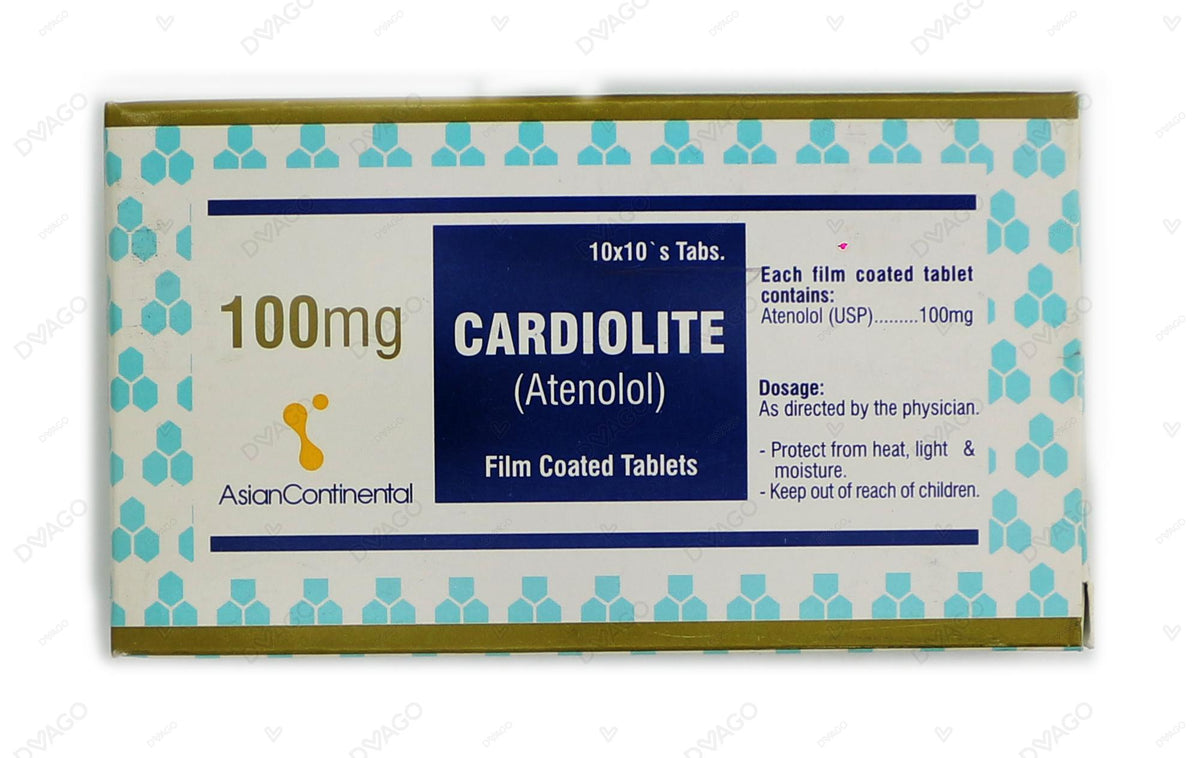 Cardiolite Tablets 100mg (1 Box = 10 Strips) (1 Strip = 10 Tablets)