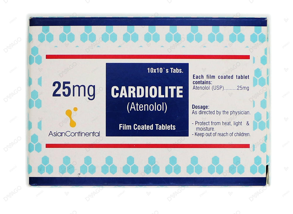 Cardiolite Tablets 25mg (1 Strip = 10 Tablets)
