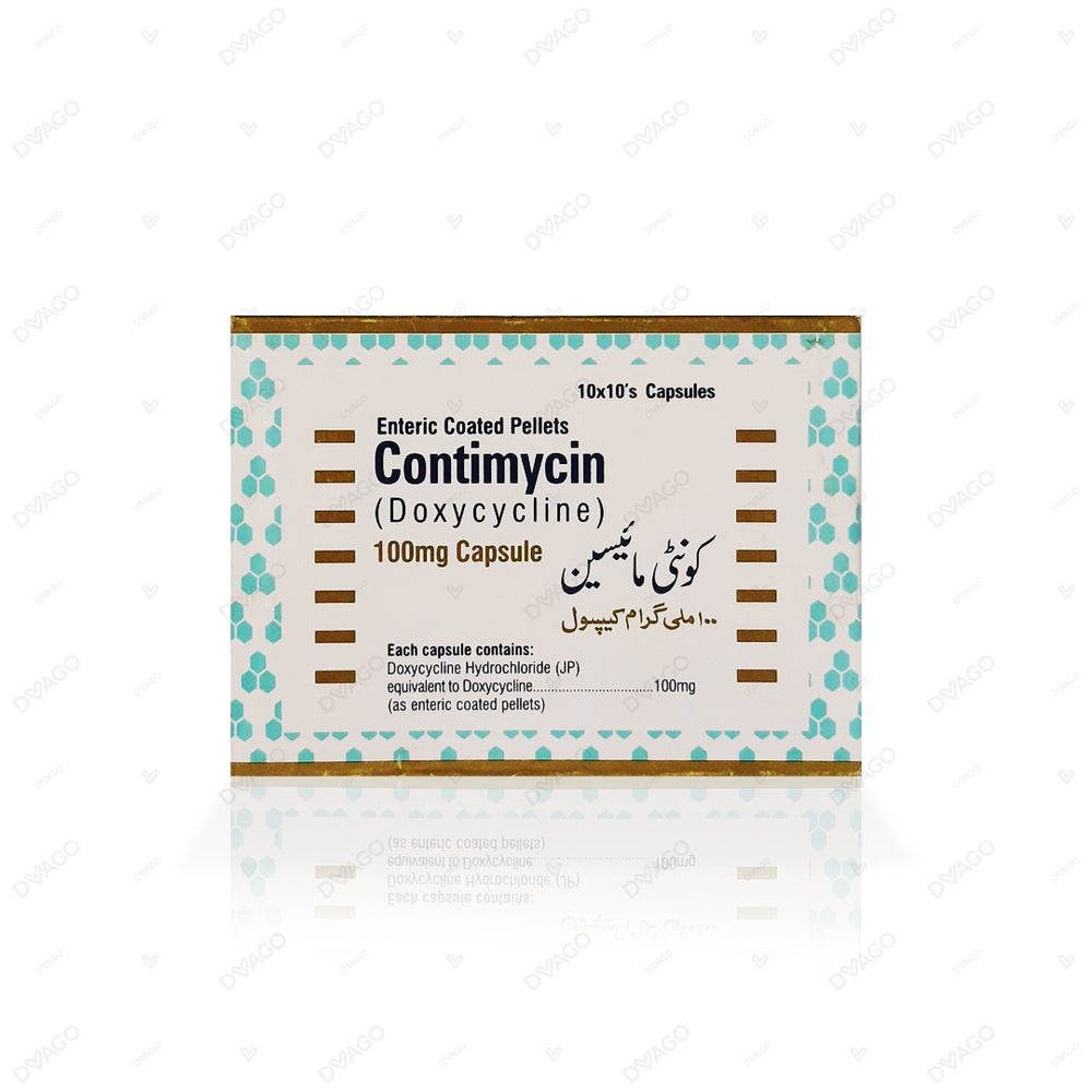 Contimycin Capsules 100mg (1 Strip = 10 Capsules)