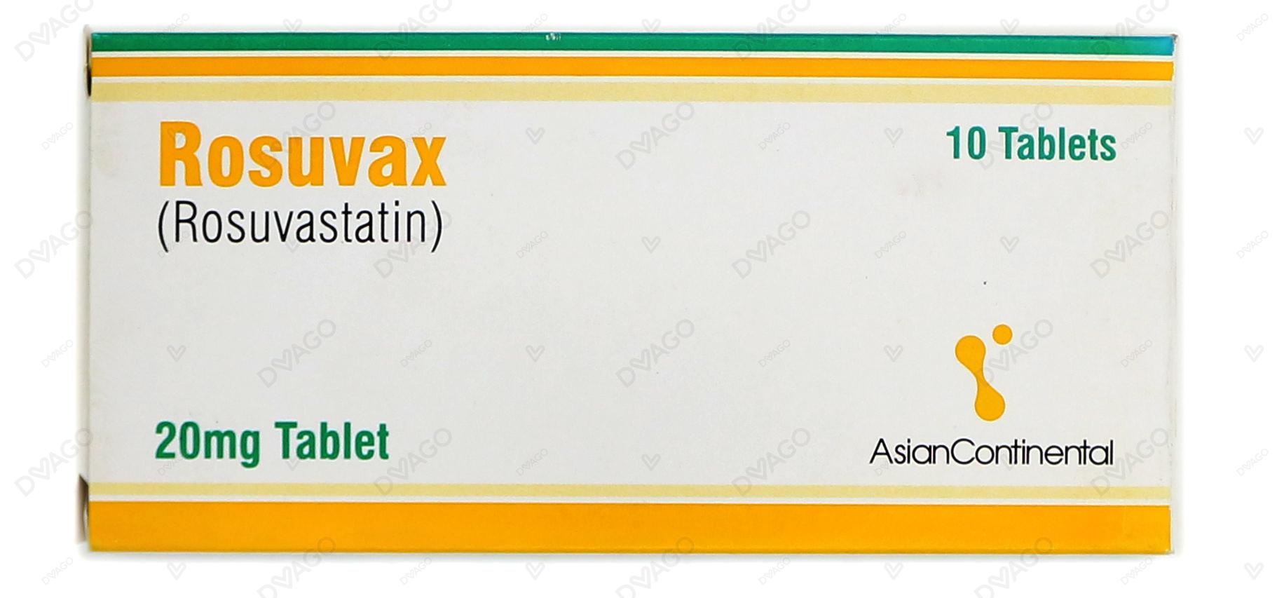 Rosuvax Tablets 20mg (1 Box = 1 Strip)(1 Strip = 10 Tablets)
