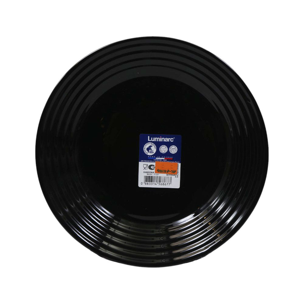 PLATE QUARTER LUMINARIC HARENA BLACK L7613 Default Title - MamasJan Crockery
