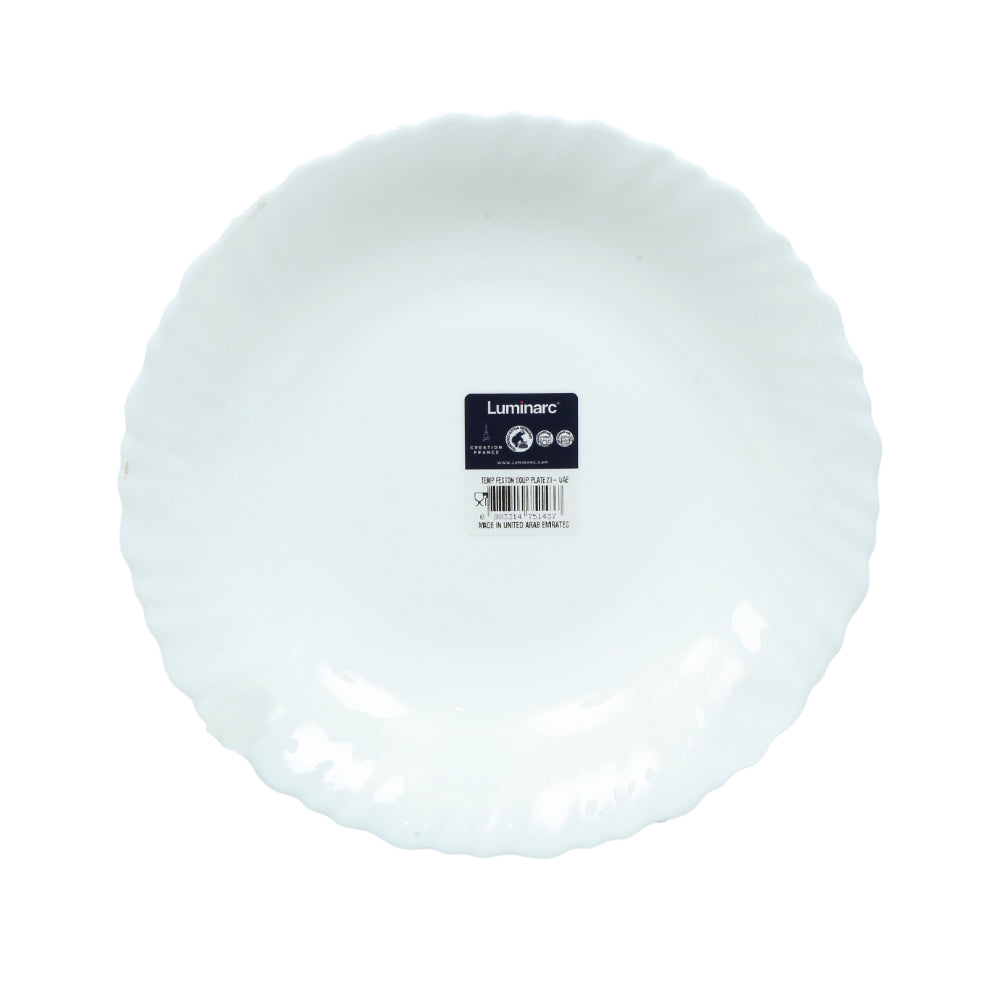 PLATE DEEP LUMINARC FESTON PLAIN P4469 Default Title - MamasJan Crockery