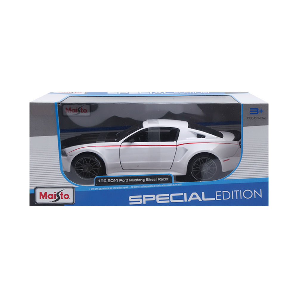 31506WT 124 FORD MUSTANG STREET RACER WHITE Default Title - MamasJan Toys