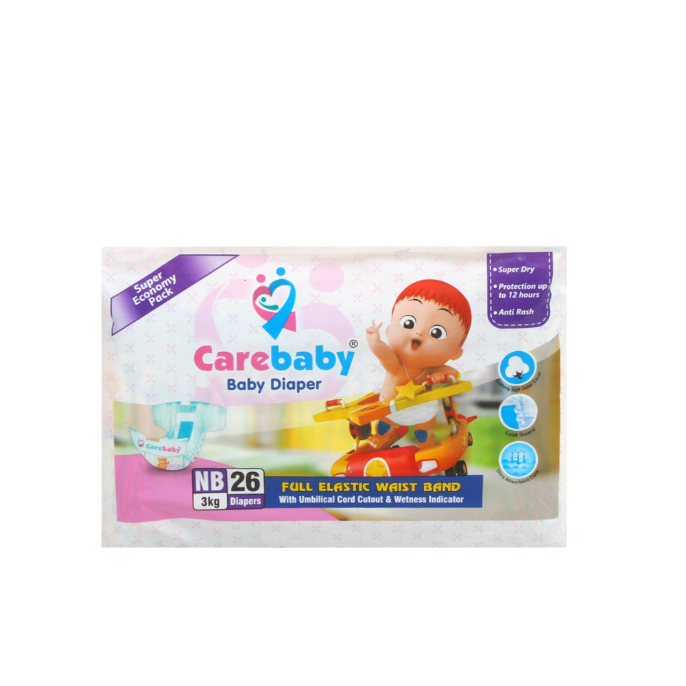 CARE BABY DIAPER NEW BORN 26 PCS Default Title - MamasJan Baby Maternity Care