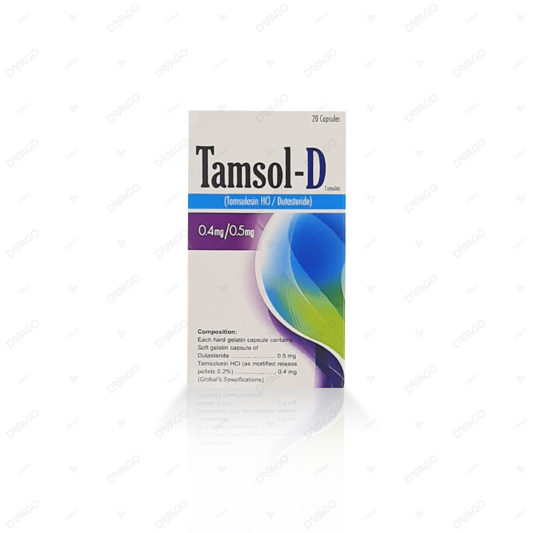 Tamsol-D Capsules 0.4mg/0.5mg (1 Bottle = 20 Capsules)