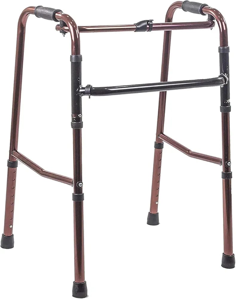 Ky 919 L Adjustable Walker Bronze Coating Lightweight Foldable - The Healthcare Shop Pakistan
