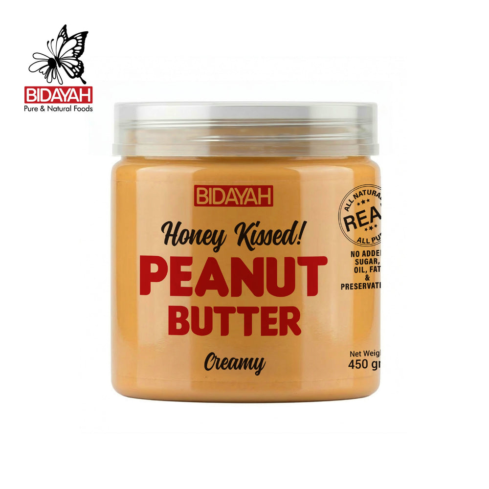 BIDAYAH PURE & NATURAL HONEY KISSED CREAMY PEANUT BUTTER 450 GM Default Title - MamasJan GroceryFoods