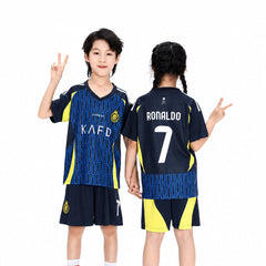 RONALDO 2PC FOOT-BALL JERSEY BLU/YLW IRS-26 2-3 YEAR 010 13-14 YEAR - MamasJan KidsWear