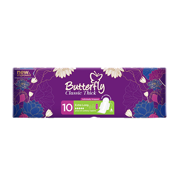 Butterfly Classic Thick Pads Extra Long 10Pcs