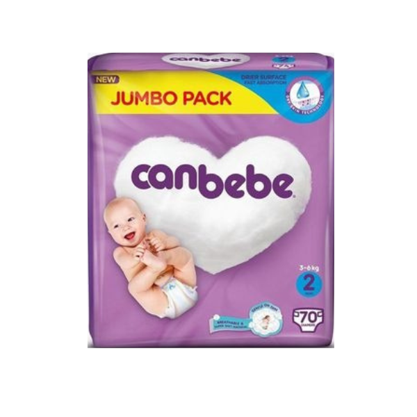 Canbebe Baby Diaper Mini Jumbo Size 2 70Pcs