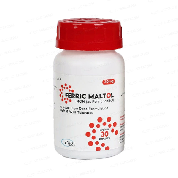 Ferric Maltol Capsules 30mg (1 Bottle = 30 Capsules)