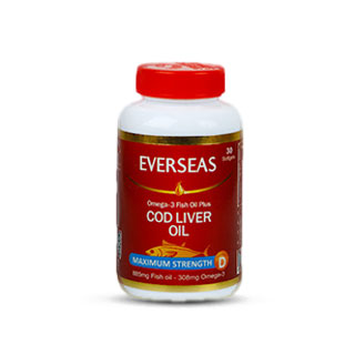 Everseas Cod Liver Oil Softgels (1 Bottle = 30 Softgels)