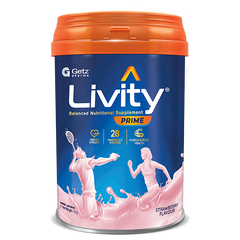Livity Milk Powder Strawberry 400g