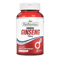 Herbiotics Ginosin Ginseng 750mg Tablets (1 Bottle = 30 Tablets)