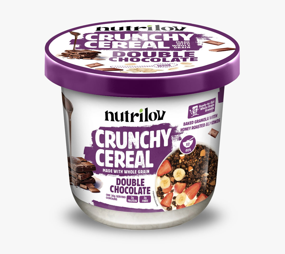Nutrilov Crunchy Cereal Double Chocolate Cup 60g