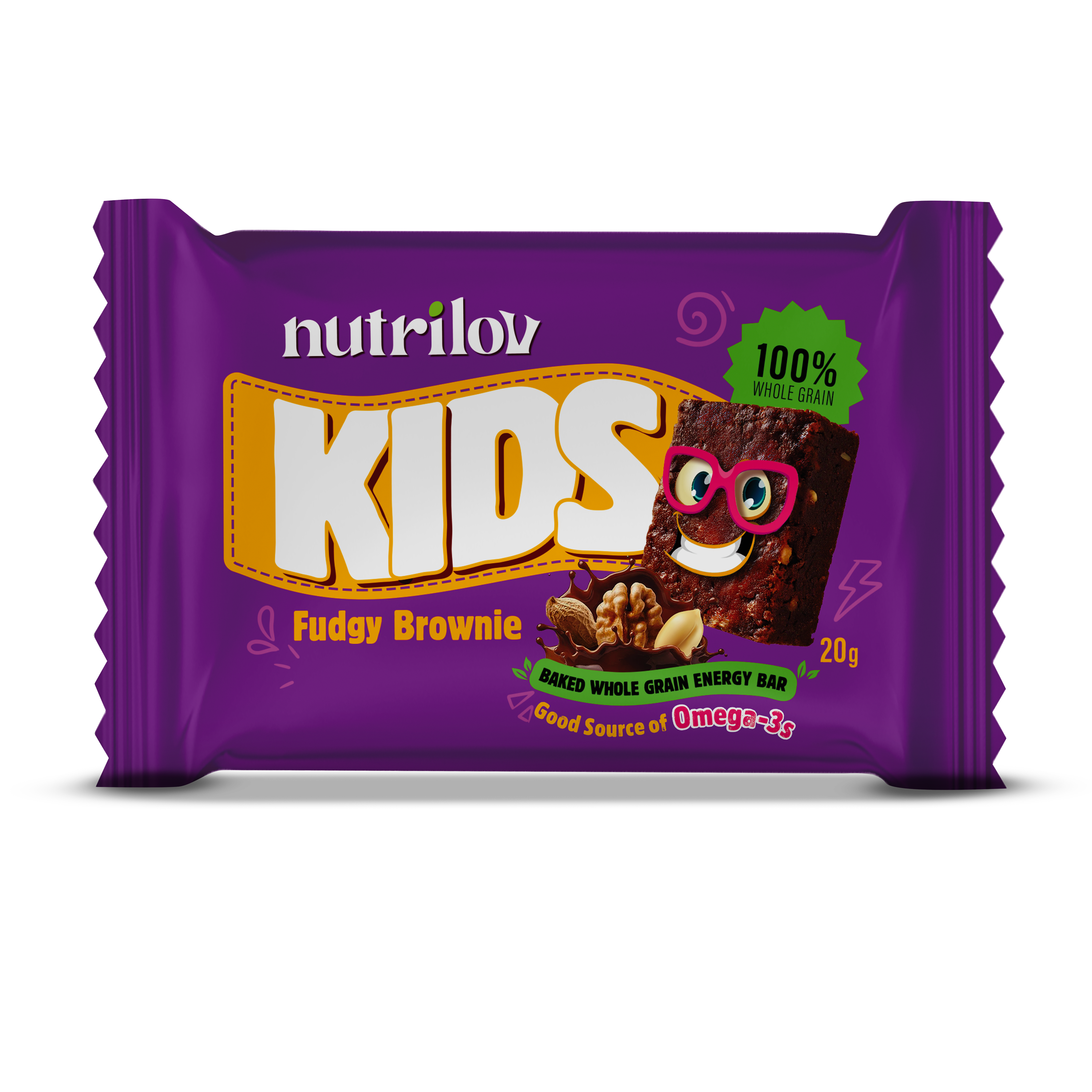 Nutrilov Kids Chocolate Fudge Brownie Bar 20g