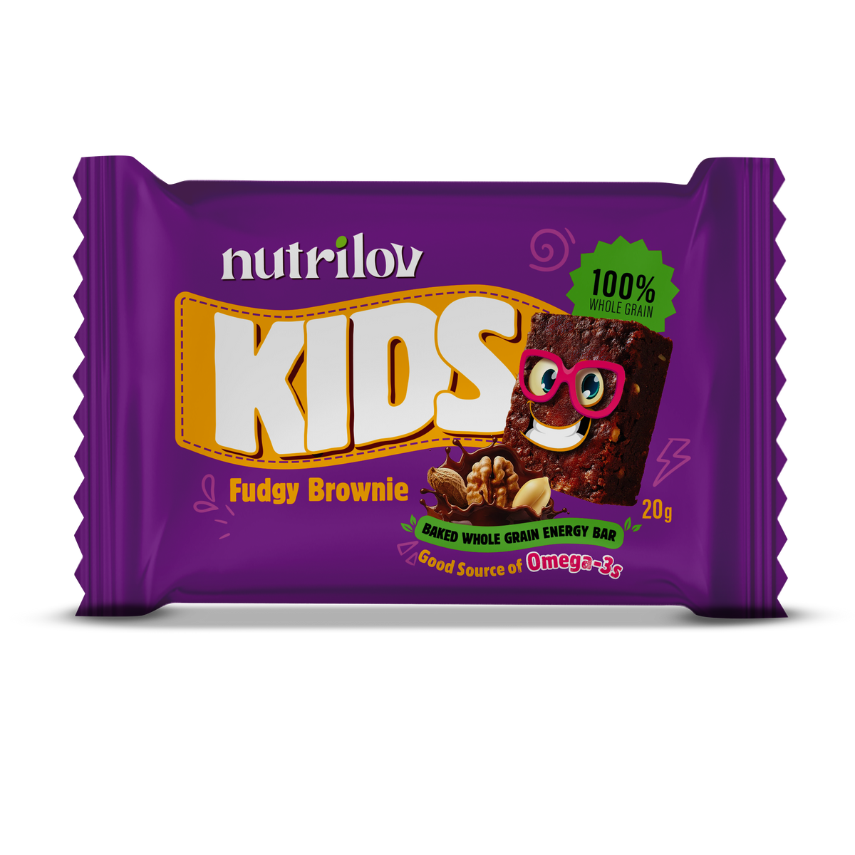 Nutrilov Kids Chocolate Fudge Brownie Bar 20g