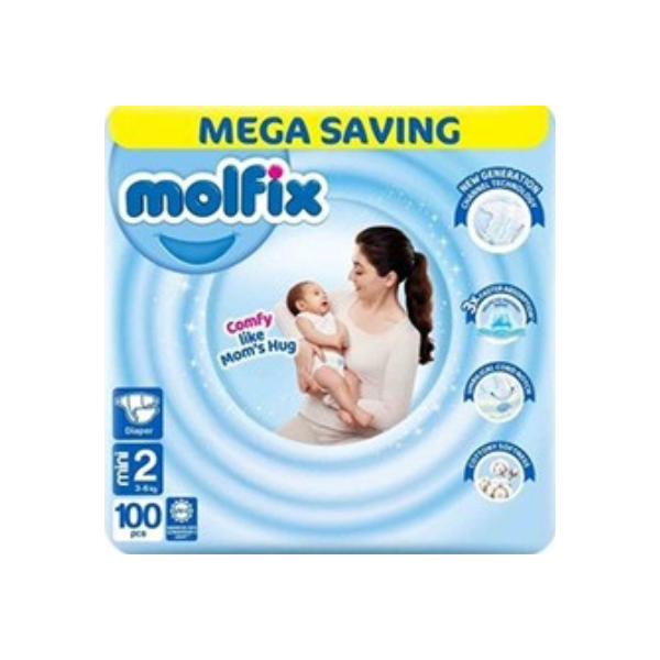 Molfix Baby Diapers CC UV Mega Pack size Mini 100Pcs