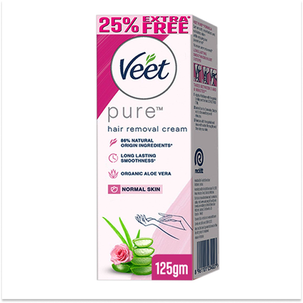Veet Pure Hair Removal Cream for Normal Skin 125g