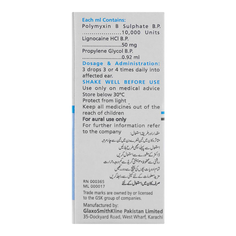 GSK Lidosporin Ear Drop, 5ml product image 3 - Mamasjan