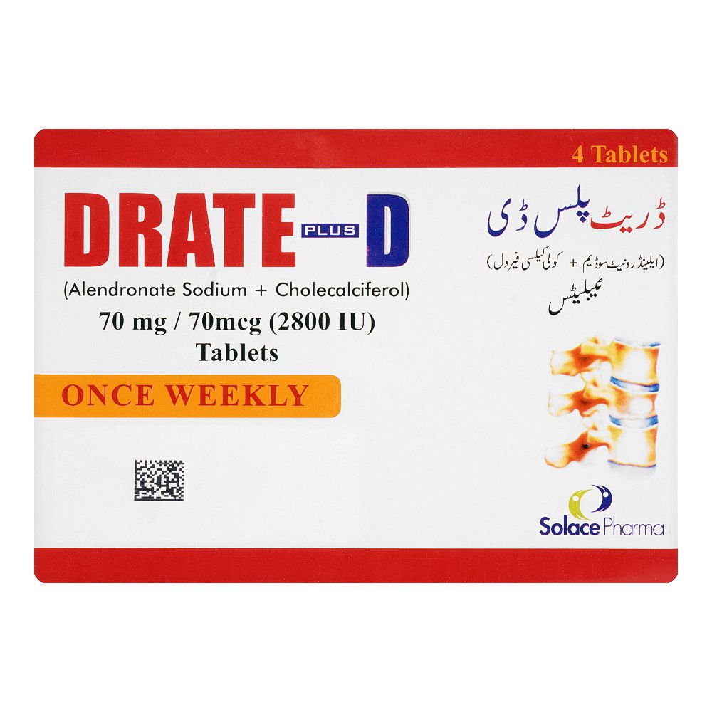 S. J. & G. Drate Plus D Tablet, 70mg/70mcg, 2800IU, 4-Pack product image 2 - Mamasjan