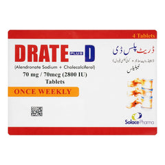 S. J. & G. Drate Plus D Tablet, 70mg/70mcg, 2800IU, 4-Pack product image 2 - Mamasjan