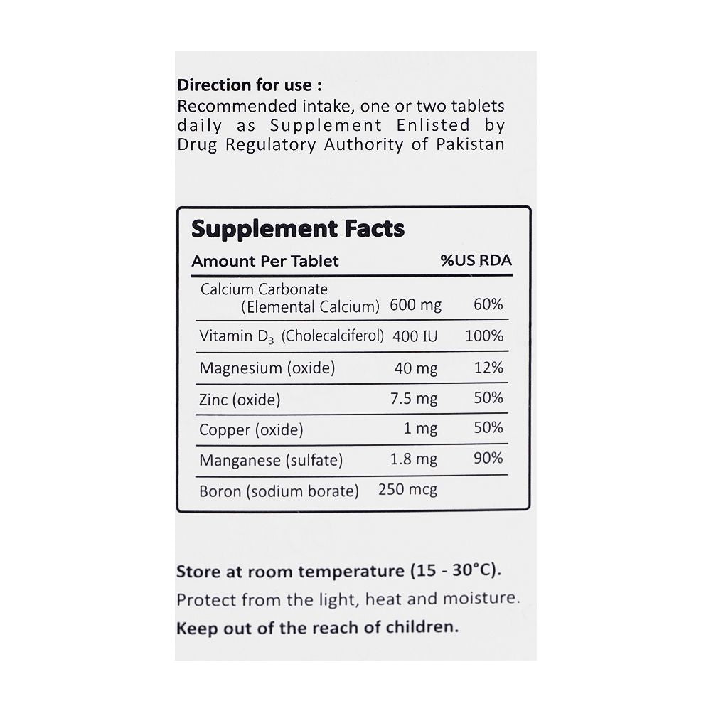 Gemini Pharmaceutical Calcite-600 Tablet, 30-Pack product image 4 - Mamasjan
