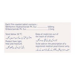 Martin Dow Glucovance Tablet, 500mg/2.5mg, 30-Pack product image 3 - Mamasjan