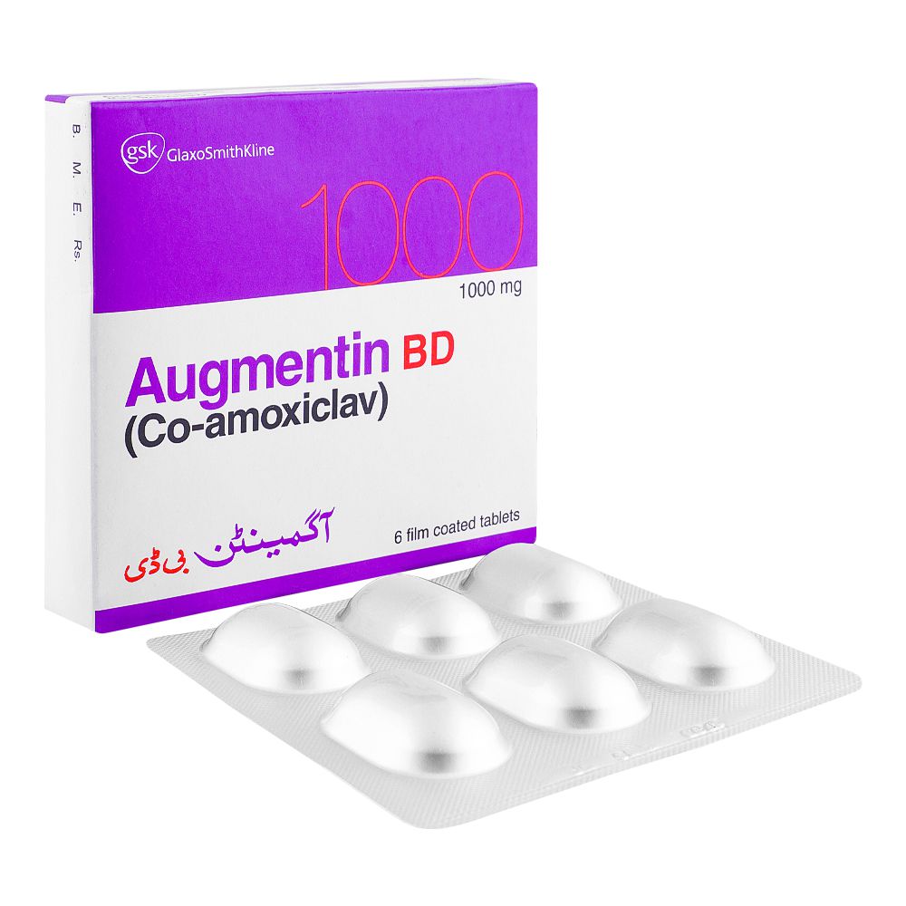 GSK Augmentin BD Tablet, 1000mg, 6-Pack product image - Mamasjan