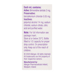 Barrett Hodgson Alphagan Ophthalmic Solution, 5ml product image 2 - Mamasjan