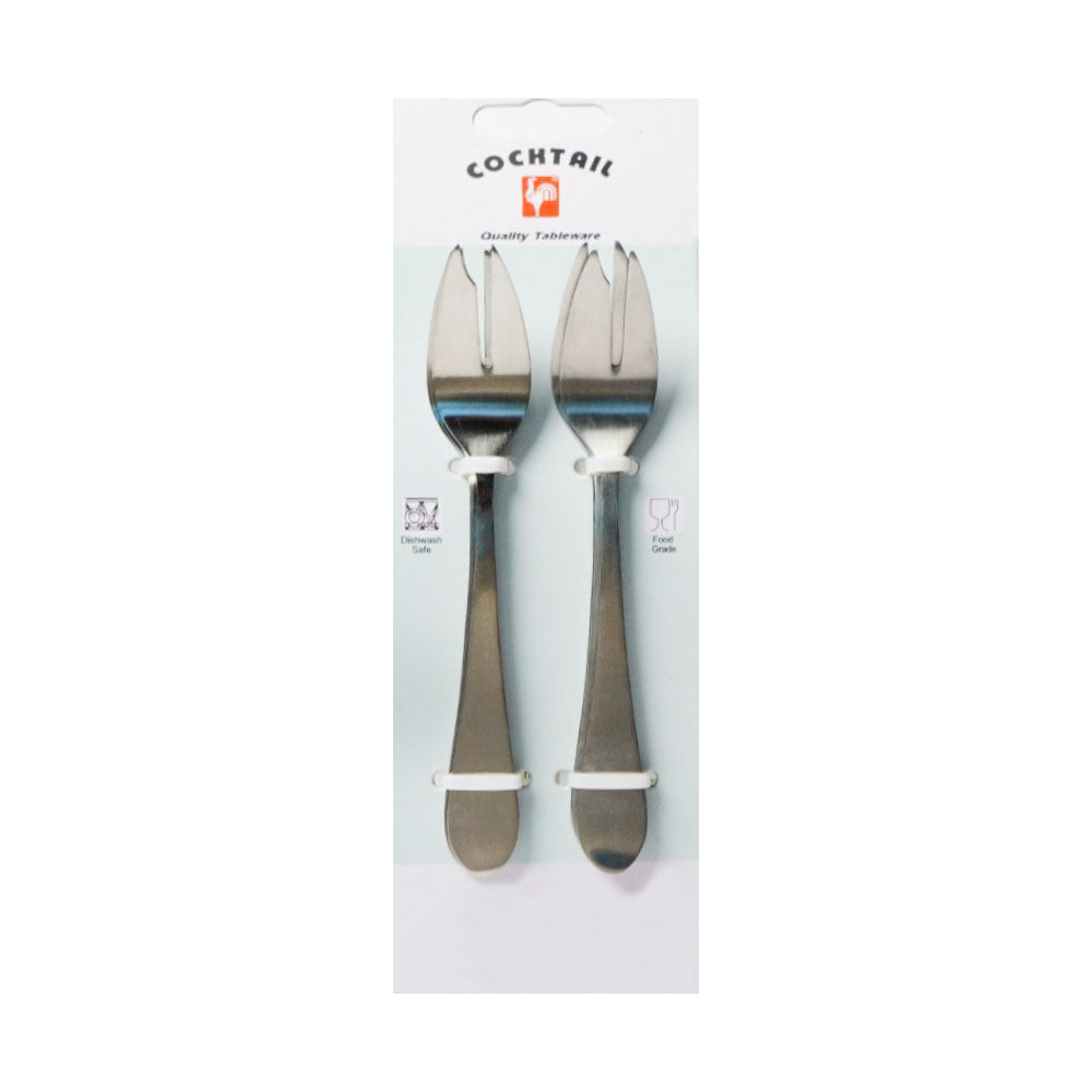 CAKE FORK COCKTAIL RUBY 6 PC SET Default Title - MamasJan Crockery