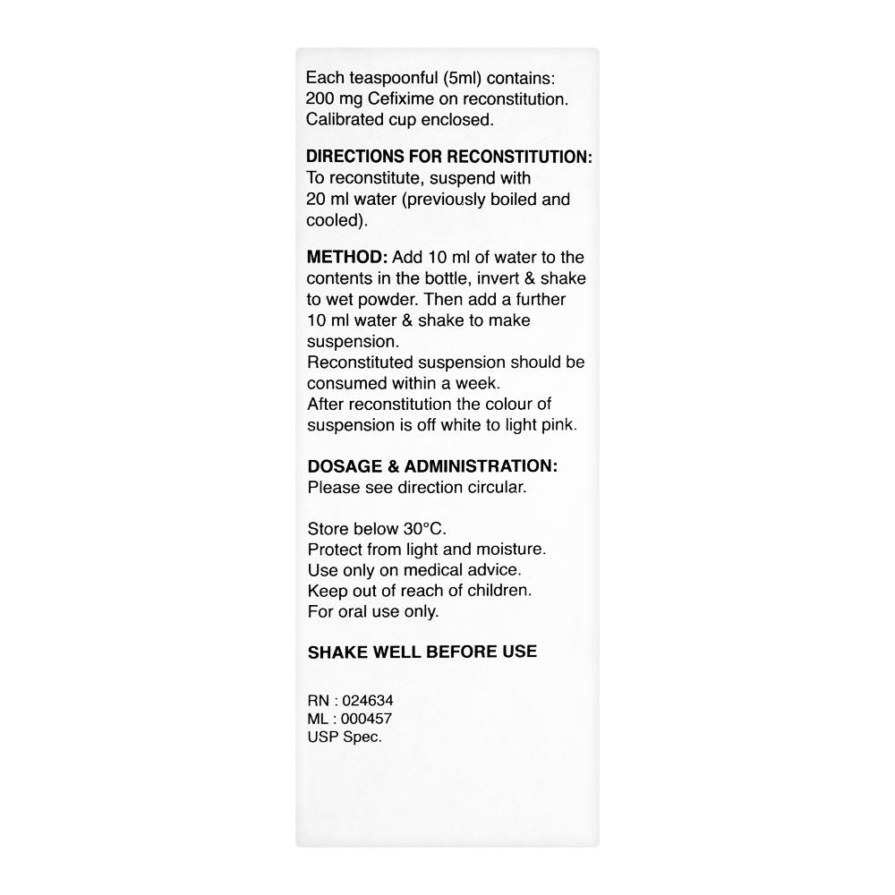 Barrett Hodgson Cefspan DS Syrup, 200mg/5ml, 30ml product image 3 - Mamasjan