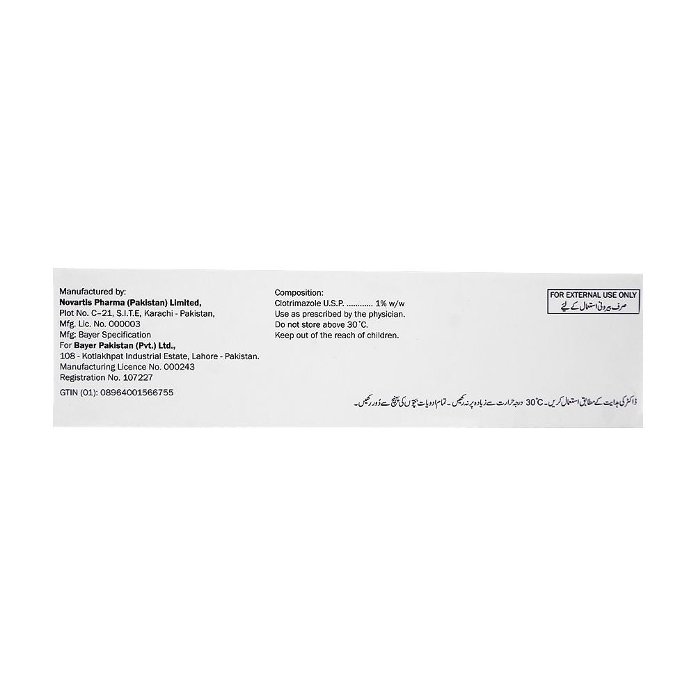 Bayer Pharmaceuticals Canesten Clotrimazole Cream, 20g product image 3 - Mamasjan