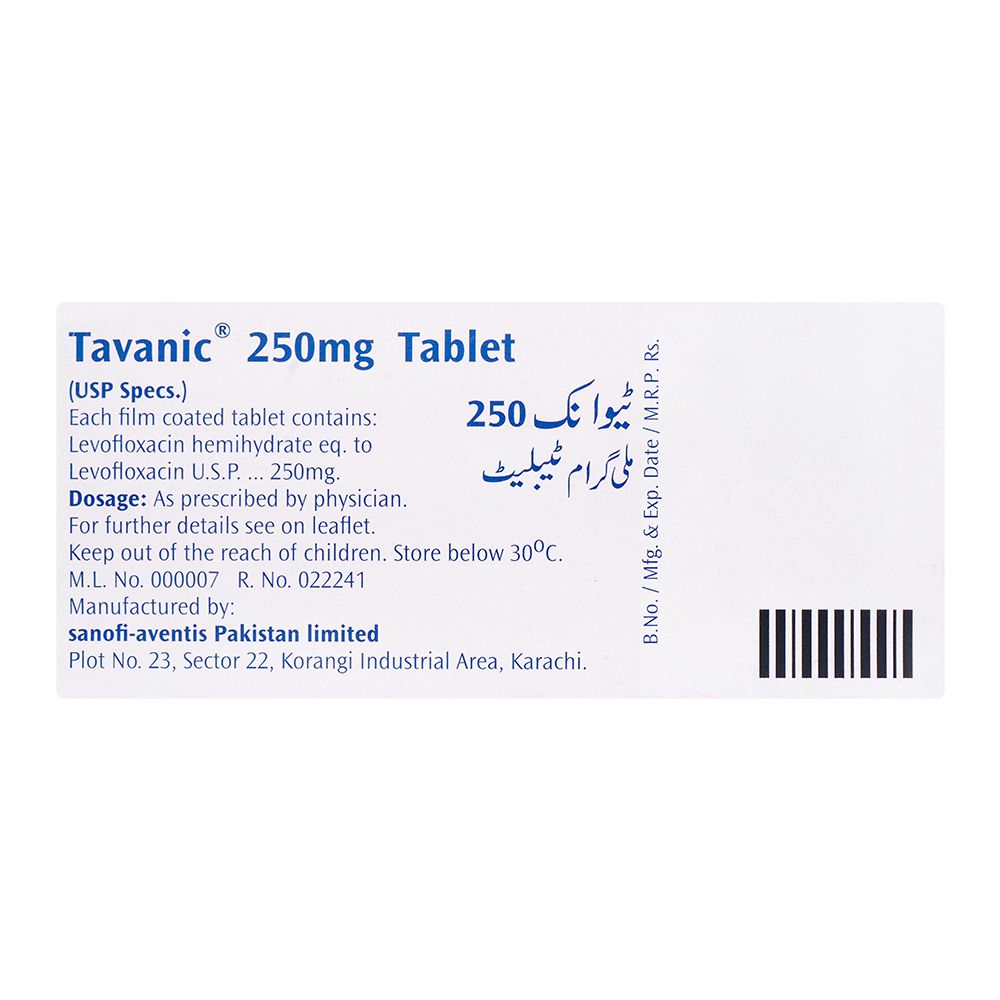 Sanof-Aventis Tavanic Tablet, 250mg, 10-Pack product image 2 - Mamasjan