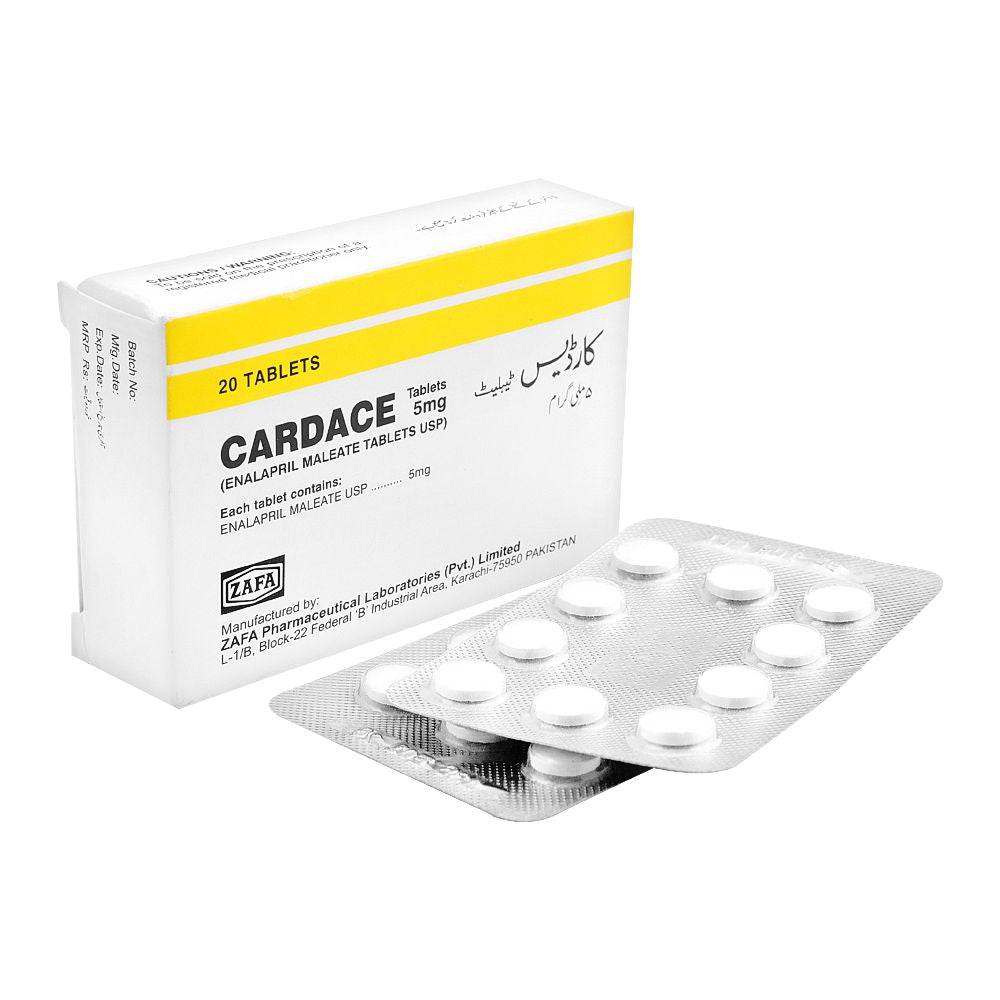 Zafa Pharmaceuticals Cardace Tablet, 5mg, 20-Pack product image - Mamasjan