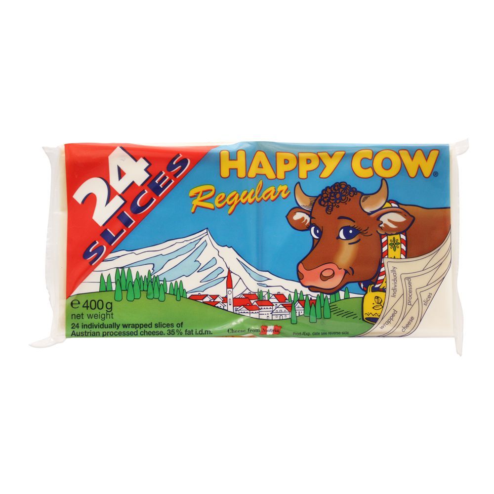HAPPY COW CHEESE REGULER 24 SLICES 400 GM Default Title - MamasJan Grocery