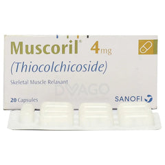Muscoril Capsules 4mg (1 Box = 2 Strips) (1 Strip = 10 Capsules)