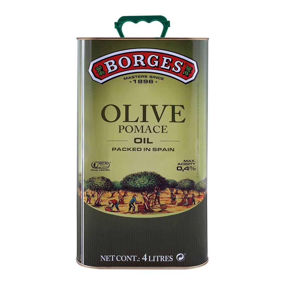 BORGES OLIVE POMACE OIL TIN 4LTR Default Title - MamasJan Grocery