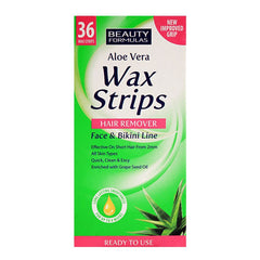 BEAUTY FORMULA WAX STRIPS ALOE VERA 36STRIPS BASIC Default Title - MamasJan Grocery Nonfood