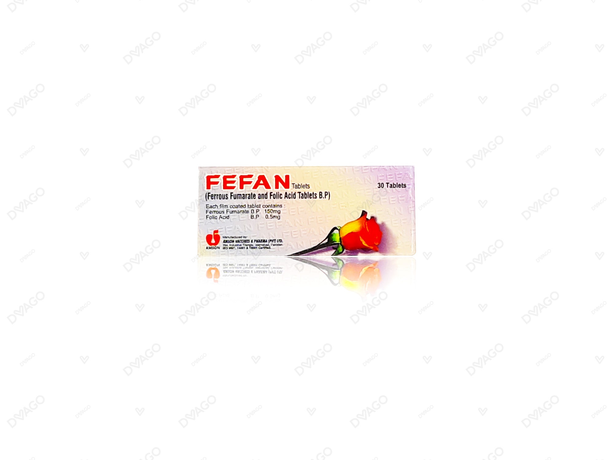 Fefan Tablets 150mg+0.5mg (1 Strip = 10 Tablets)