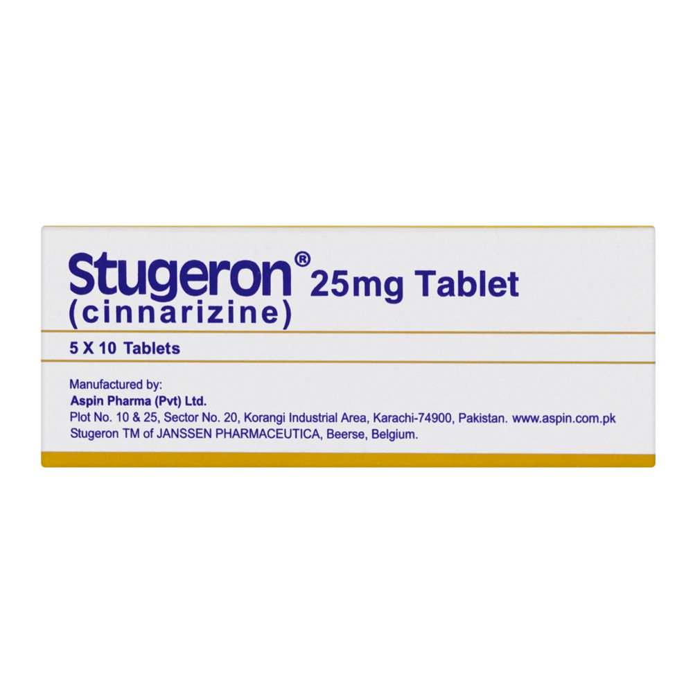 Aspin Pharma Stugeron Tablet, 25mg, 1-Strip product image 2 - Mamasjan