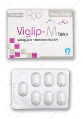 Viglip-M Tablets 50mg/500mg (1 Box = 2 Strips) (1 Strip = 7 Tablets)