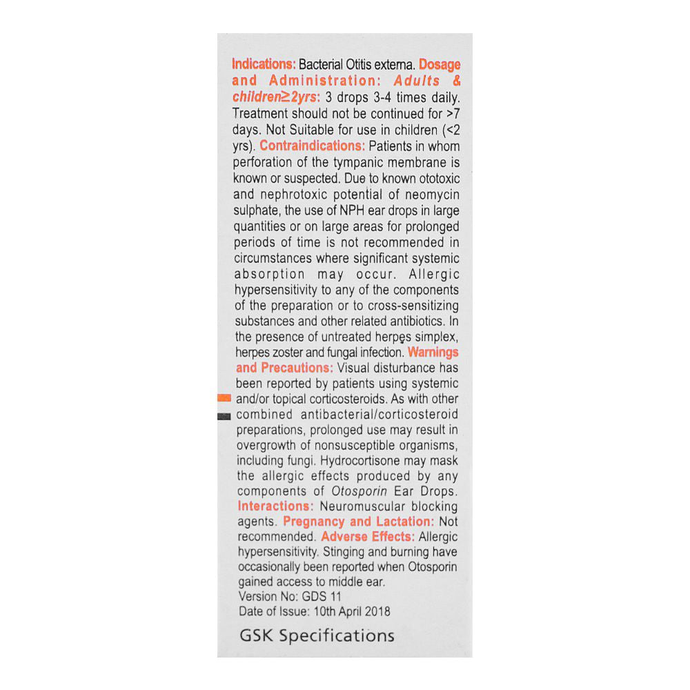 GSK Otosporin Ear Drop, 5ml product image 2 - Mamasjan