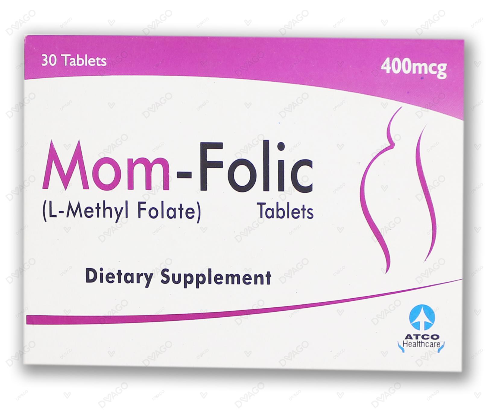 Mom Folic Tablets 400mcg  (1 Strip = 15 Tablets)