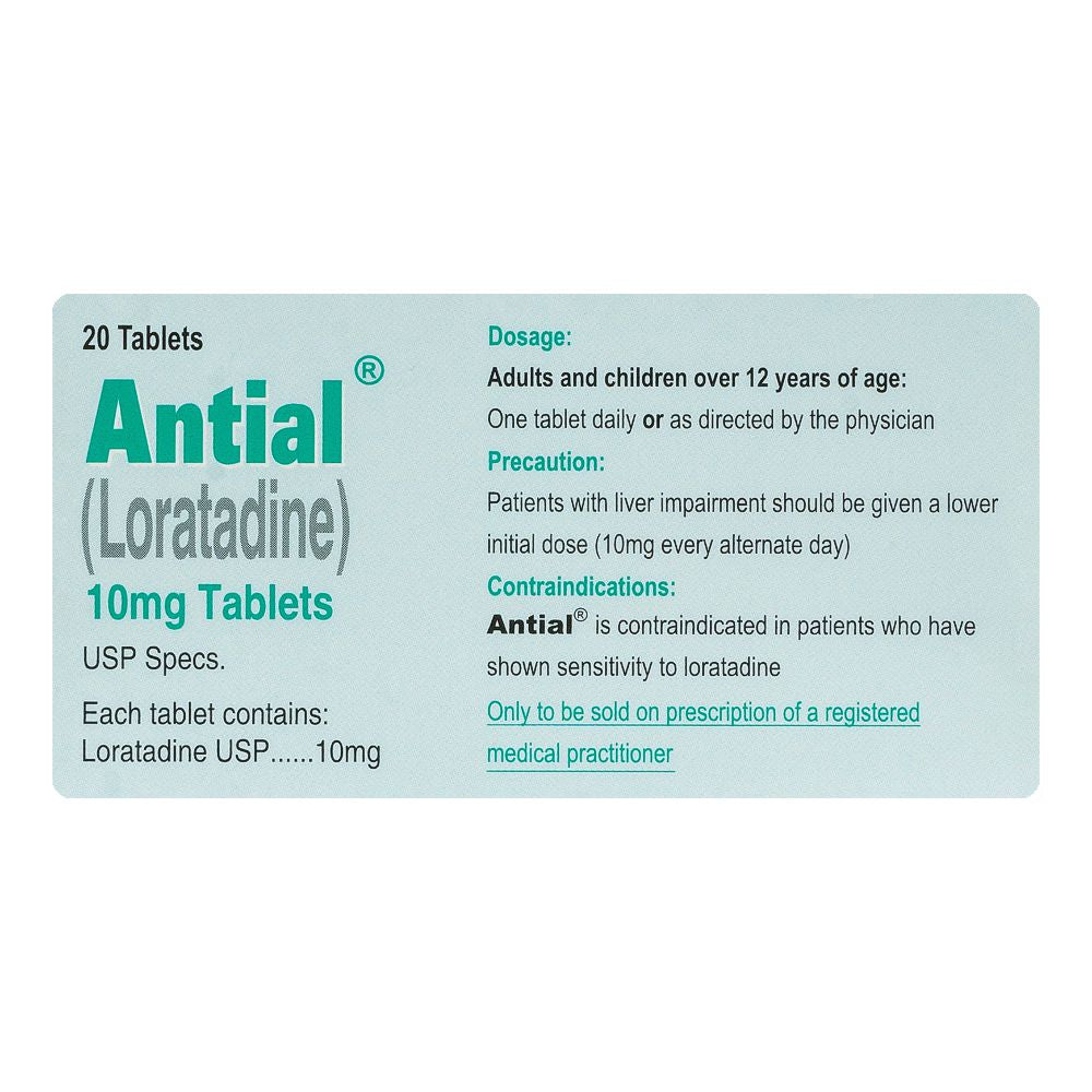 Sami Pharmaceuticals Antial Tablet, 10mg, 20-Pack product image 2 - Mamasjan