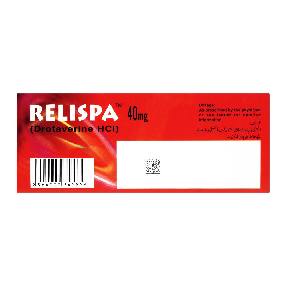 Searle Relispa Tablet, 40mg, 20-Pack product image 2 - Mamasjan