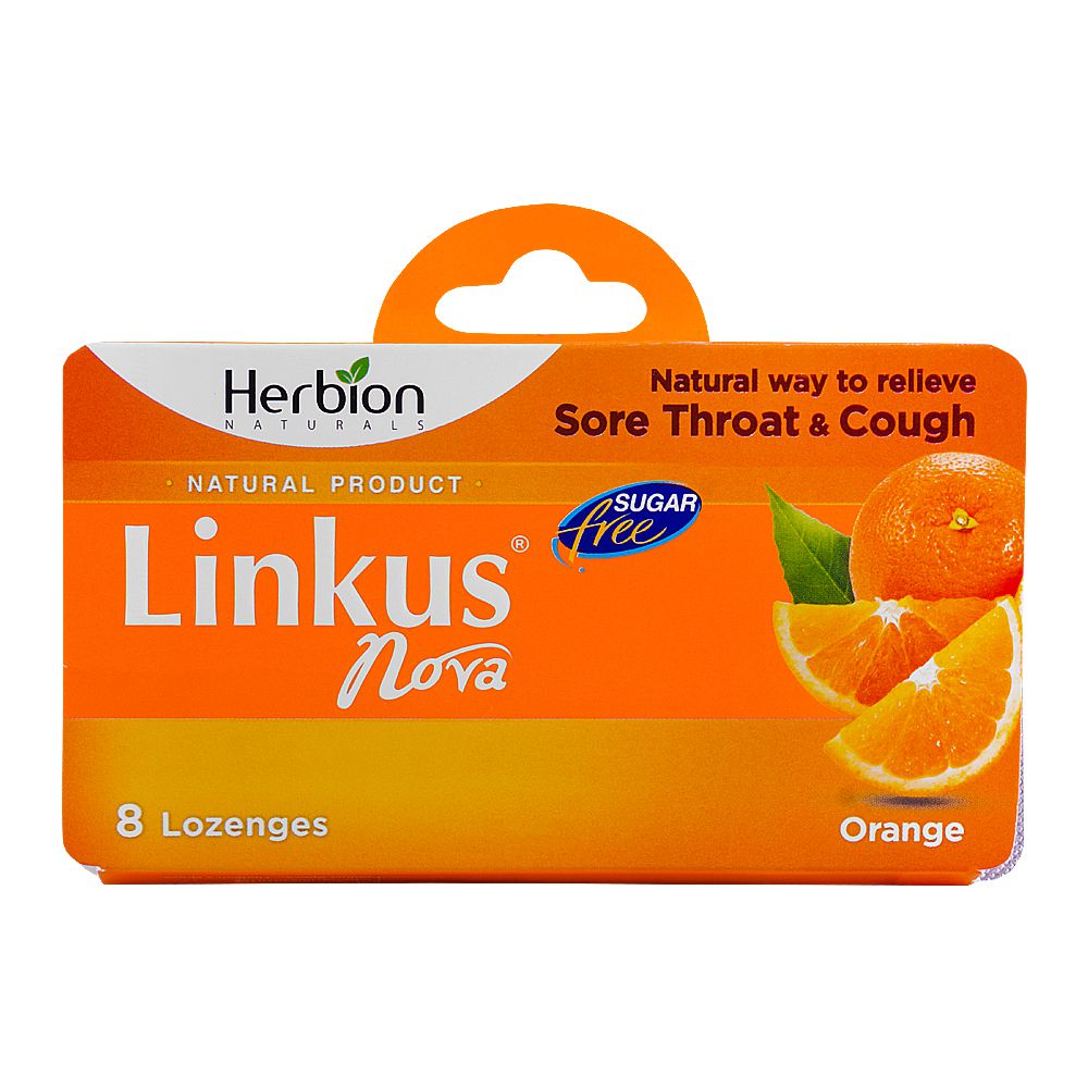 Herbion Linkus Nova Orange Lozenges Sugar-Free, 8-Pack product image - Mamasjan