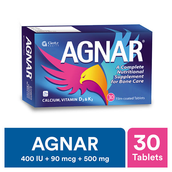 Agnar Tablets 400IU/90mcg/500mg (1 Box = 3 Strips) (1 Strip = 10 Tablets)
