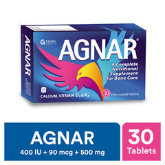 Agnar Tablets 400IU/90mcg/500mg (1 Box = 3 Strips) (1 Strip = 10 Tablets)